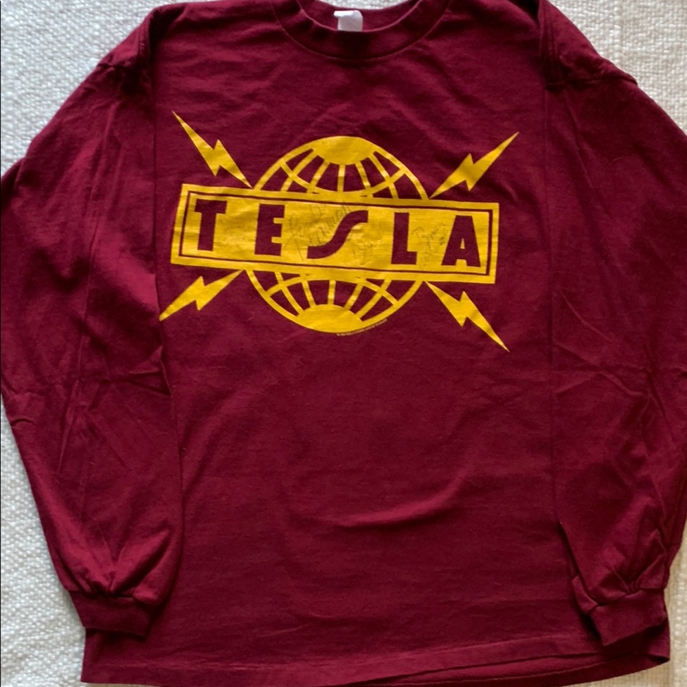 TESLA ROCK BAND TIME’S MAKIN’ CHANGES 1995-1996 TOUR AUTOGRAPHED